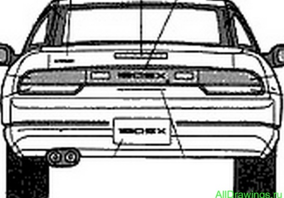 Nissan 240SX (1989) (Ниссан 240СX (1989)) - чертежи (рисунки) автомобиля